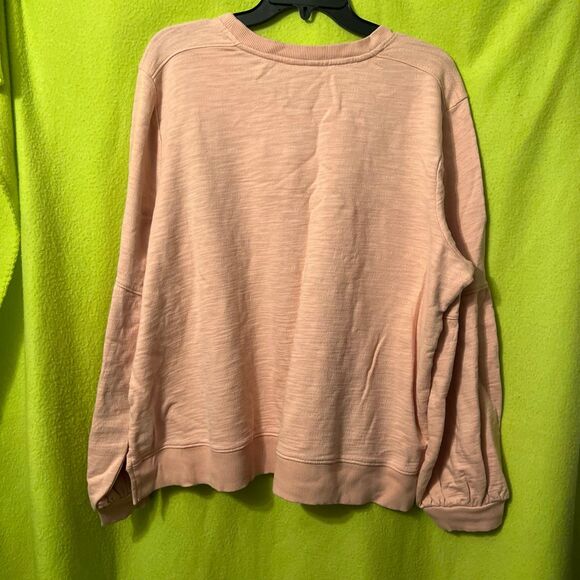 Baby Pink Blush Bell Sleeve Crew Sweater Blouse Nwt 3xl 22 plus - Picture 6 of 6